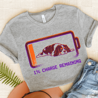 Personalized Cavalier Battery Low Unisex TShirt Athletic Heather
