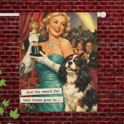 Personalized Cavalier Best Drama Garden Flag 24.5'' × 32''