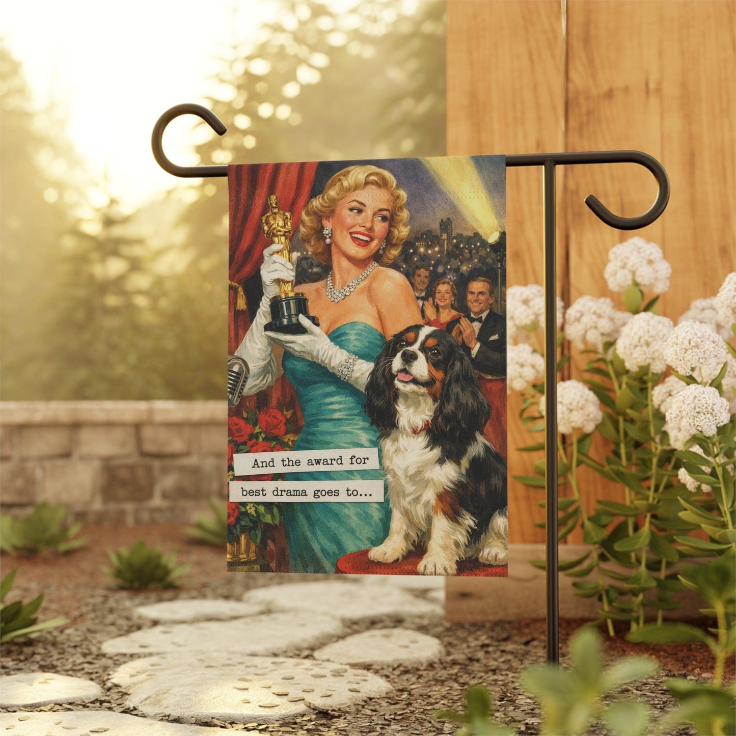 Personalized Cavalier Best Drama Garden Flag