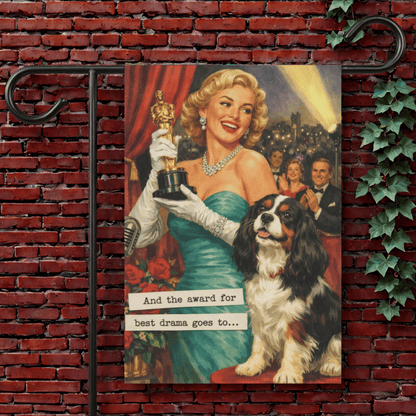 Personalized Cavalier Best Drama Garden Flag 12'' × 18''
