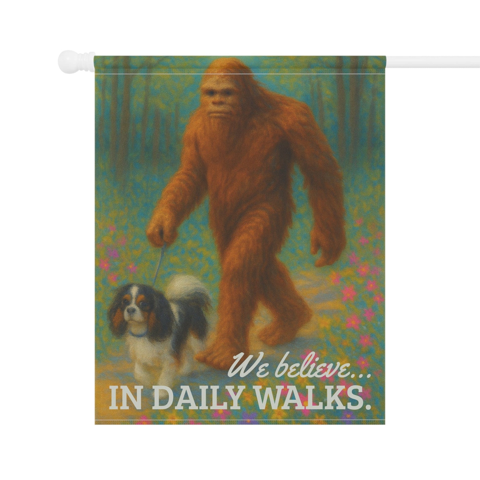 Tricolor Cavalier Bigfoot Garden Flag