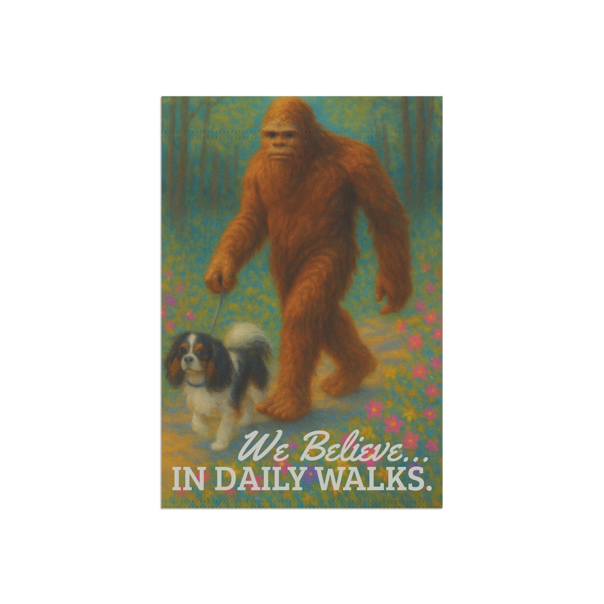 Tricolor Cavalier Bigfoot Garden Flag