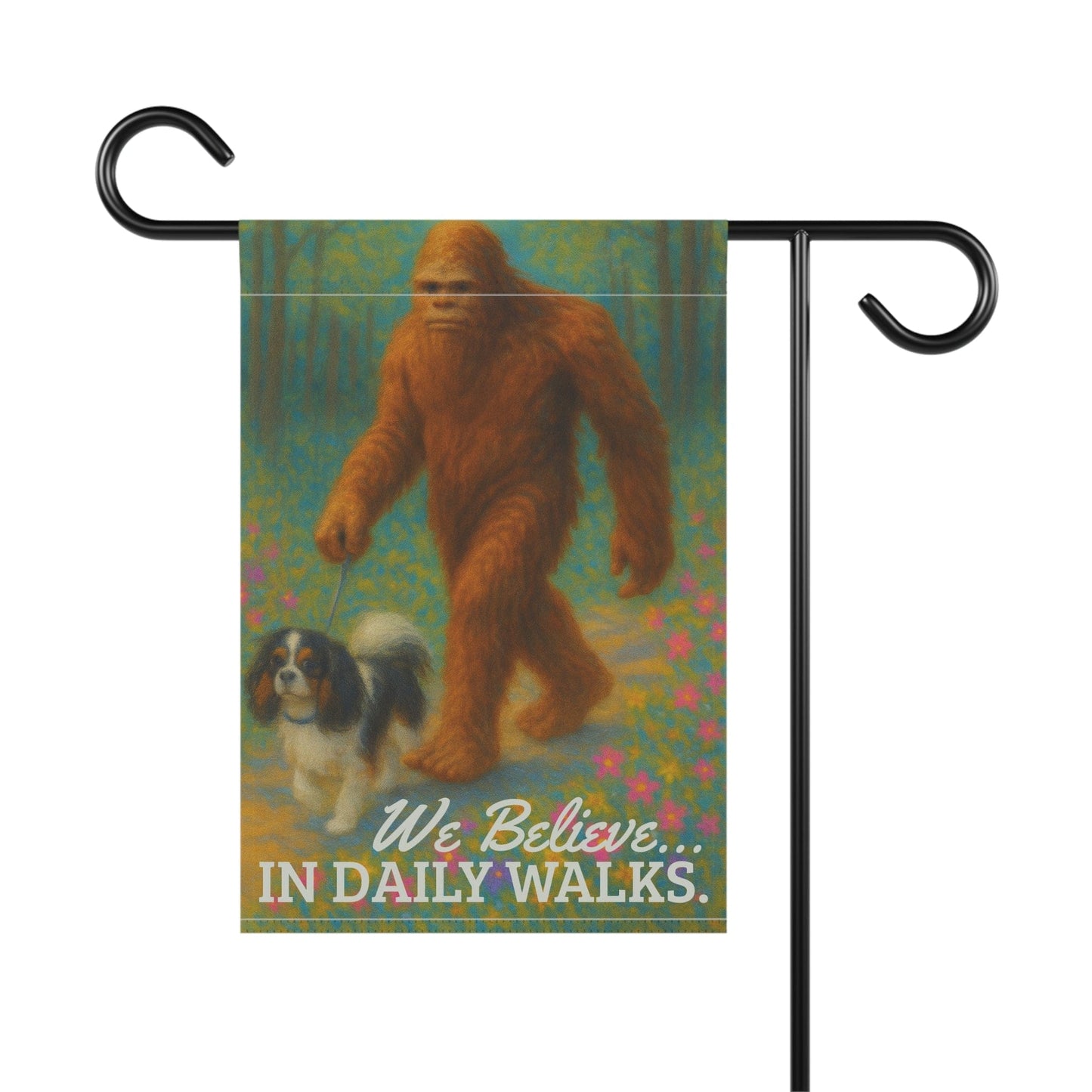 Tricolor Cavalier Bigfoot Garden Flag