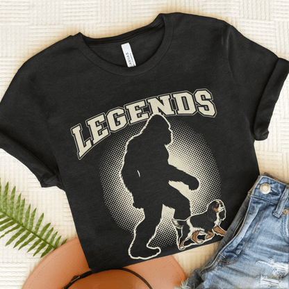 Personalized Cavalier Bigfoot Unisex Shirt Black Heather