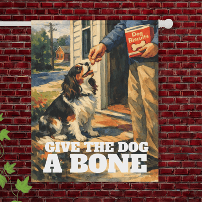 Personalized Cavalier Dog Biscuits Garden Flag 24.5'' × 32''