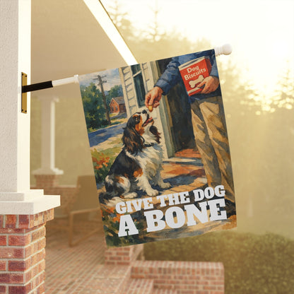 Personalized Cavalier Dog Biscuits Garden Flag