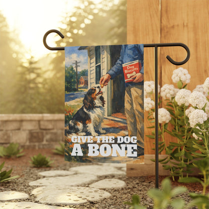 Personalized Cavalier Dog Biscuits Garden Flag