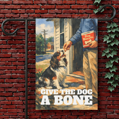 Personalized Cavalier Dog Biscuits Garden Flag 12'' × 18''