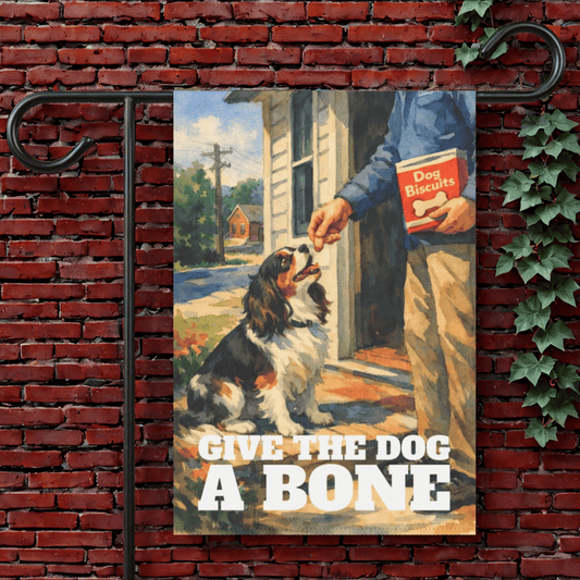 Personalized Cavalier Dog Biscuits Garden Flag 12'' × 18''