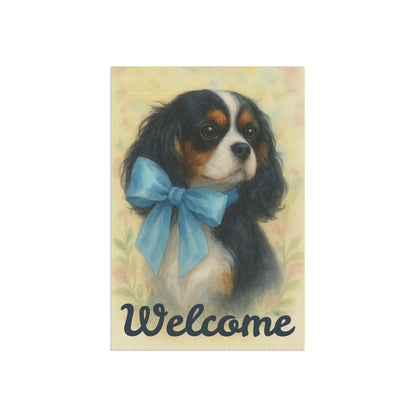 Tricolor Cavalier Blue Coquette Garden Flag