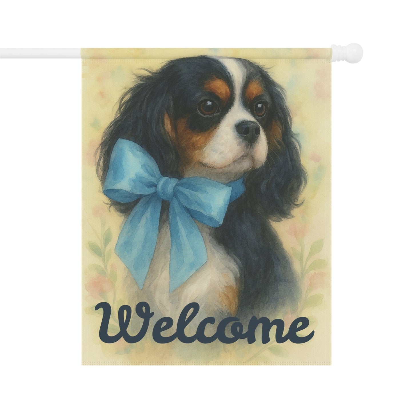 Tricolor Cavalier Blue Coquette Garden Flag