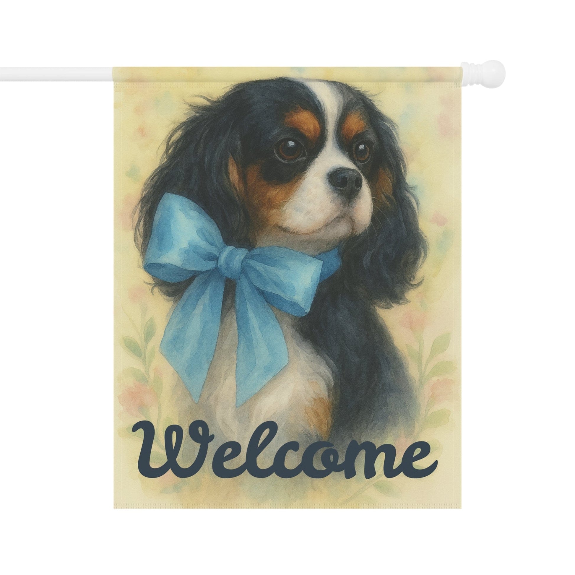 Tricolor Cavalier Blue Coquette Garden Flag