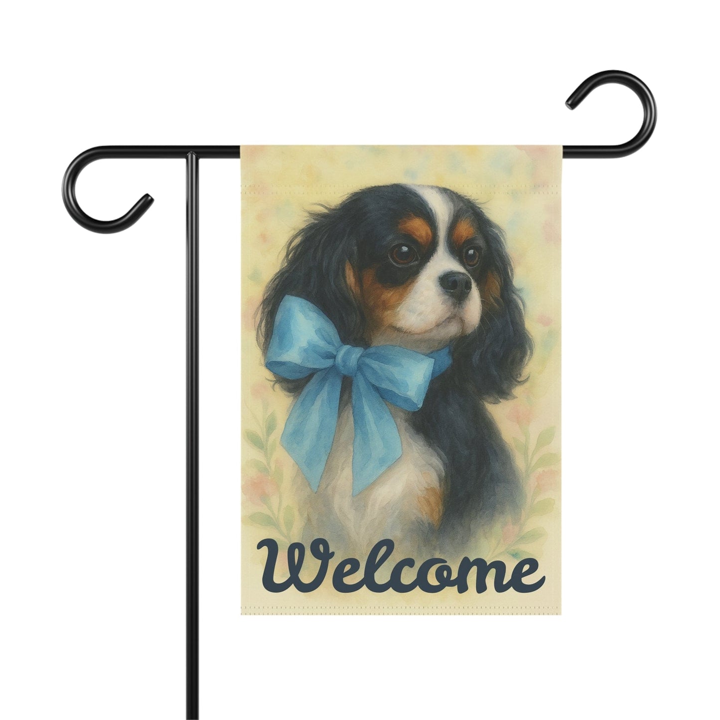 Tricolor Cavalier Blue Coquette Garden Flag