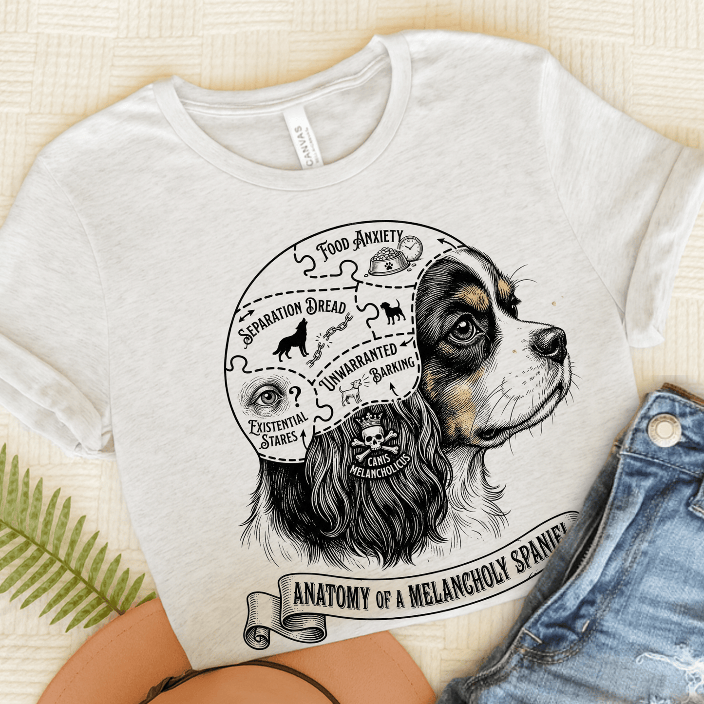 Personalized Cavalier Brain Science Unisex TShirt Ash