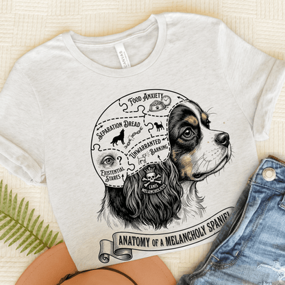 Personalized Cavalier Brain Science Unisex TShirt Ash