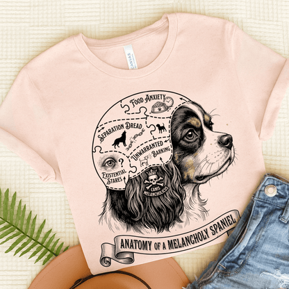 Personalized Cavalier Brain Science Unisex TShirt Soft Pink