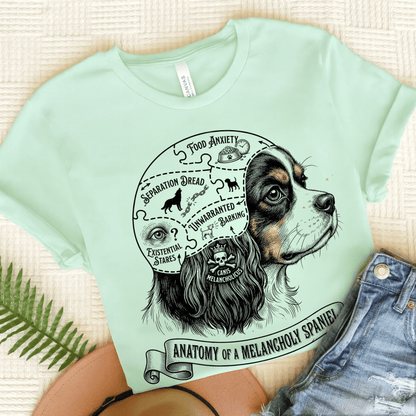 Personalized Cavalier Brain Science Unisex TShirt Heather Mint