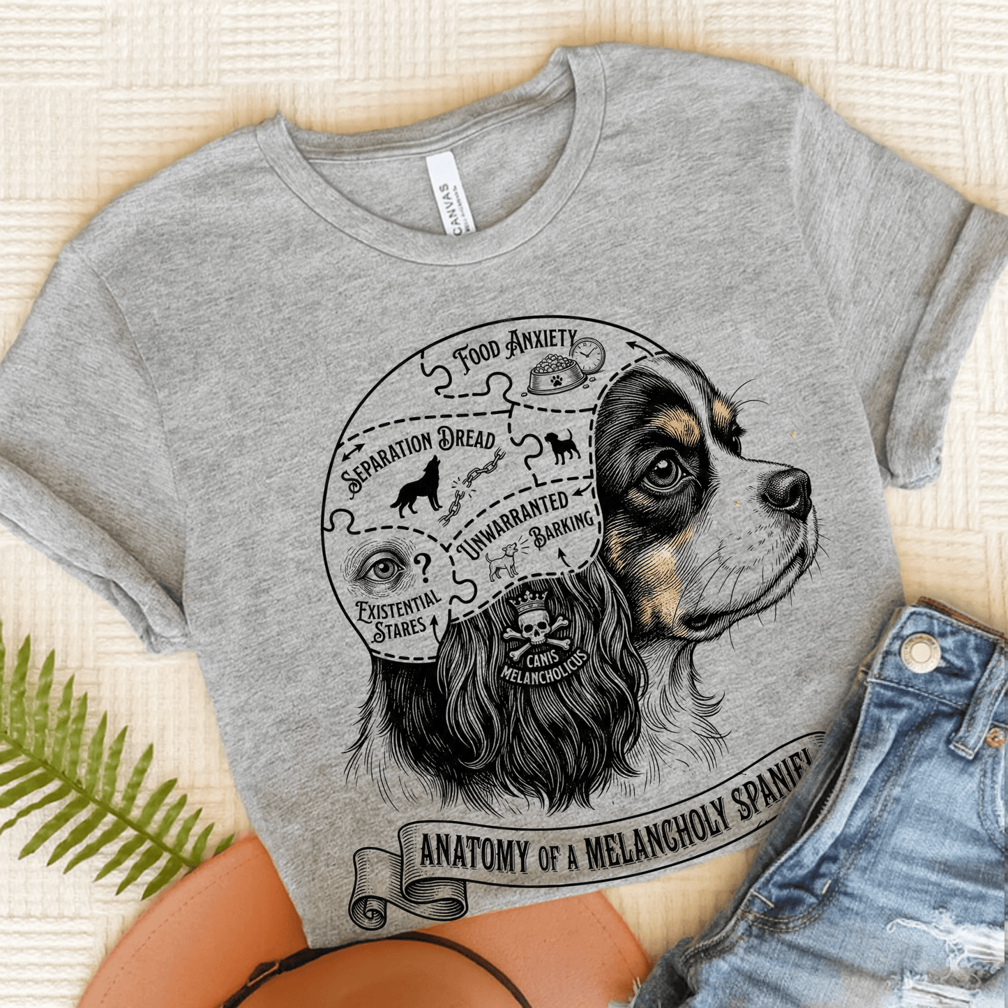 Personalized Cavalier Brain Science Unisex TShirt Athletic Heather