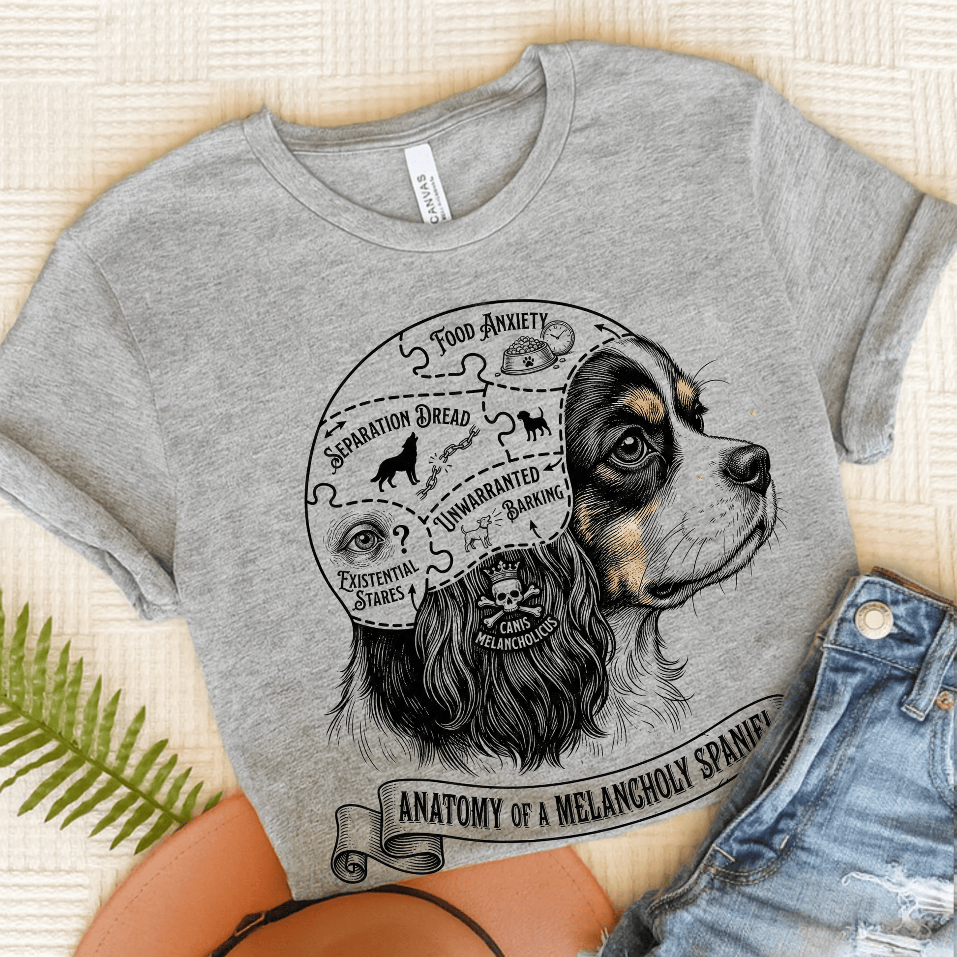Personalized Cavalier Brain Science Unisex TShirt Athletic Heather