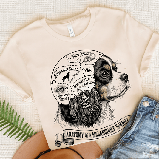 Personalized Cavalier Brain Science Unisex TShirt Natural