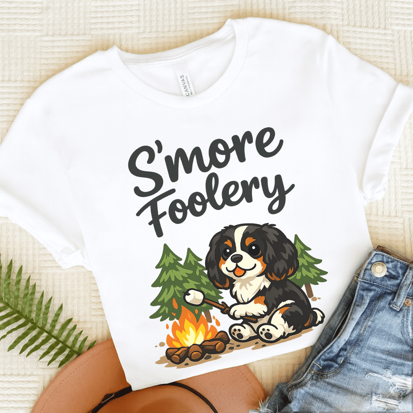 Personalized Cavalier Camping Unisex TShirt White