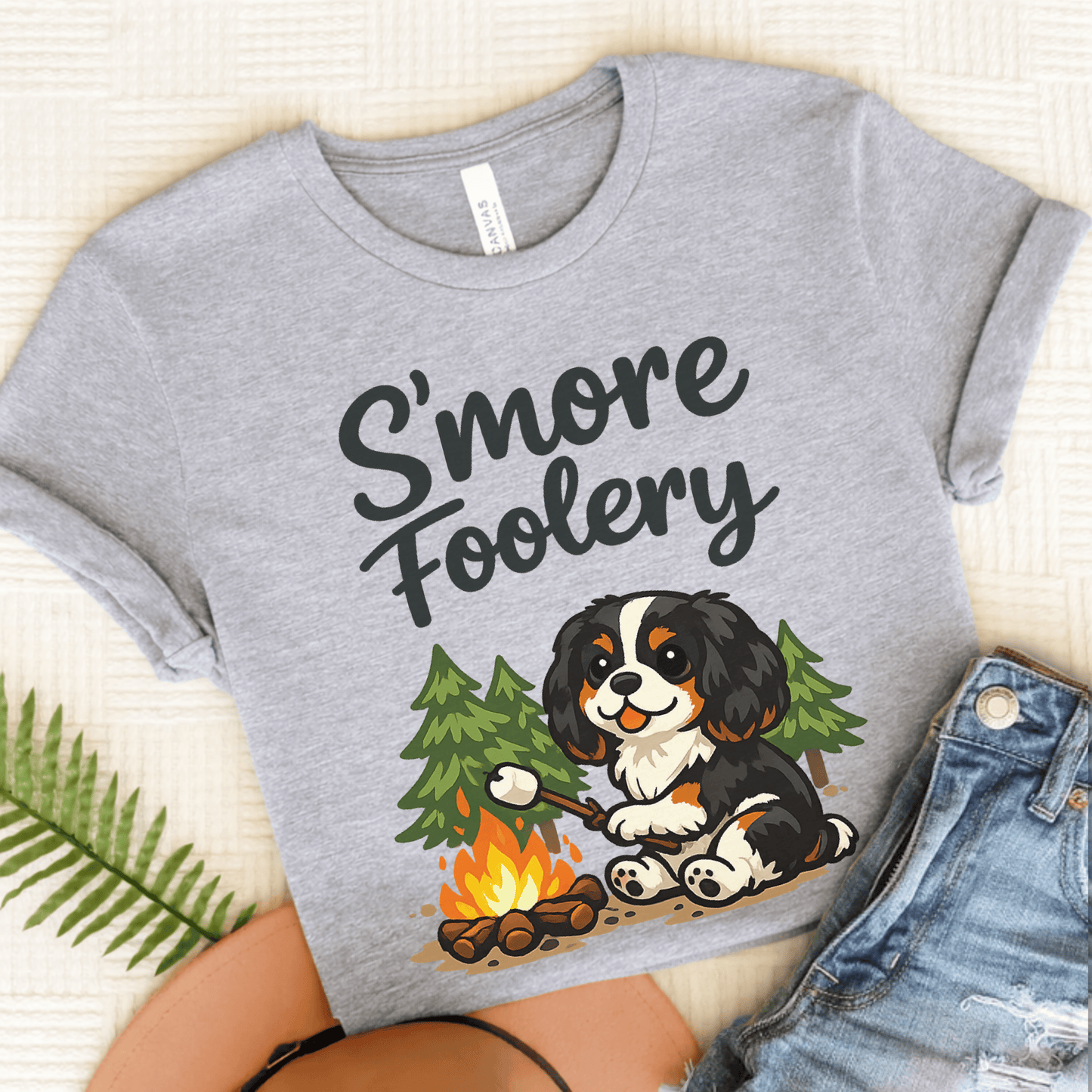 Personalized Cavalier Camping Unisex TShirt Athletic Heather
