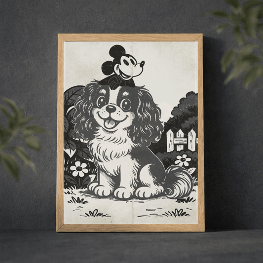 Cavalier Cartoon Mouse Funny Poster Matte