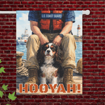 Personalized Cavalier Sea Rescuer Garden Flag 24.5'' × 32''