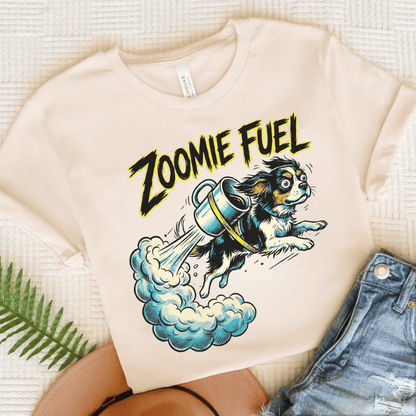Personalized Cavalier Coffee Zoomies Unisex TShirt Natural