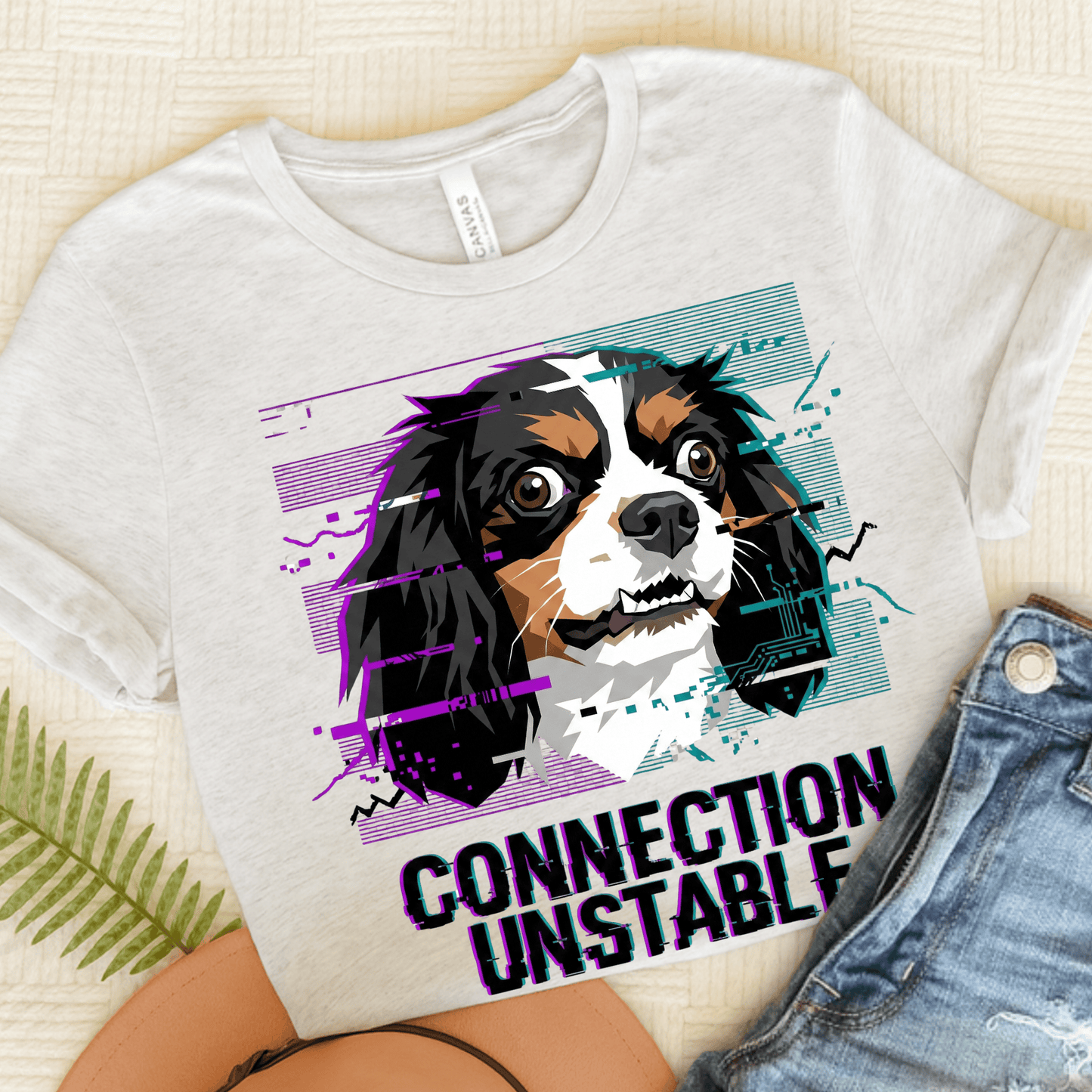 Personalized Cavalier Computer Unisex TShirt Ash
