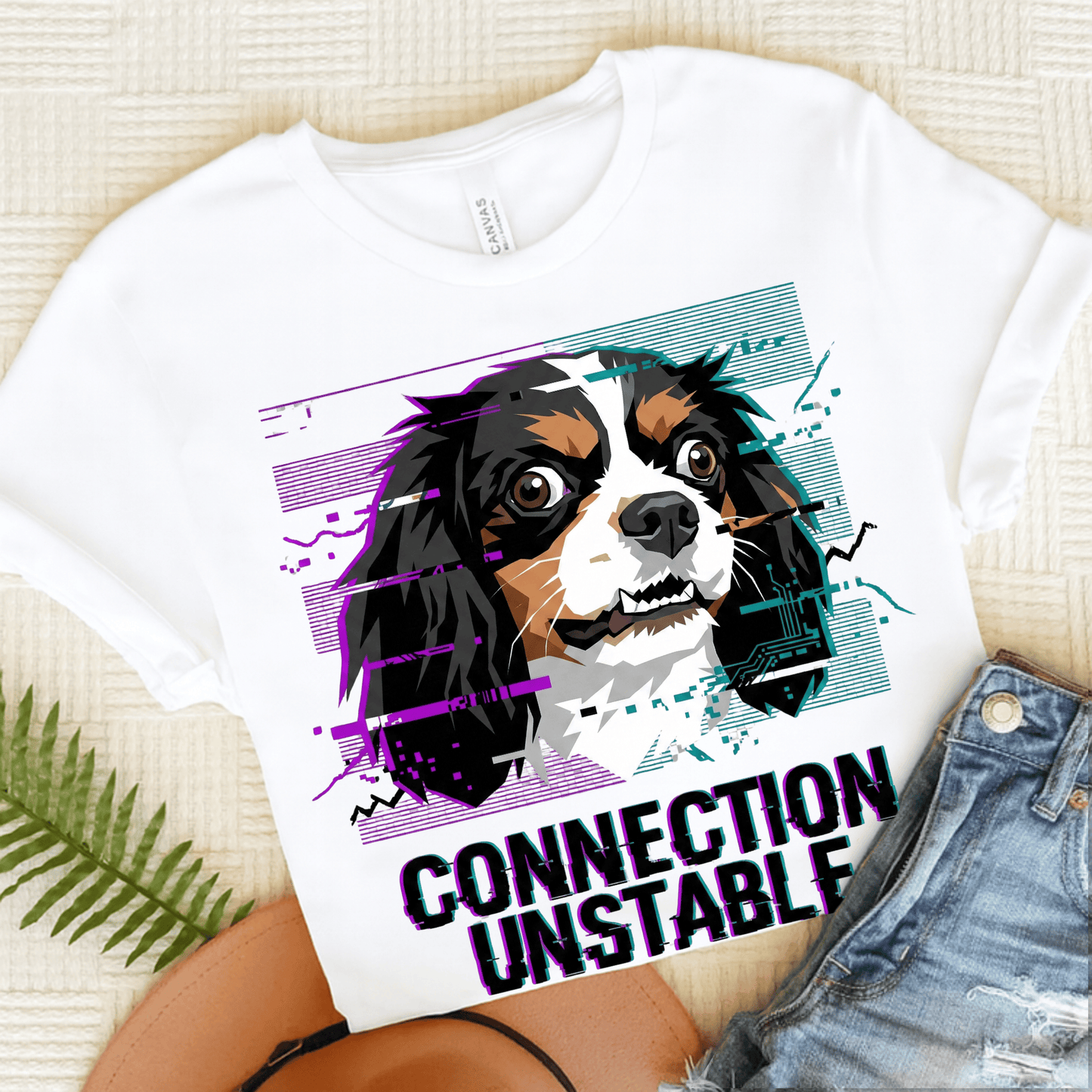 Personalized Cavalier Computer Unisex TShirt White