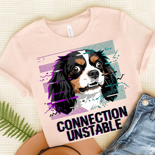Personalized Cavalier Computer Unisex TShirt Soft Pink
