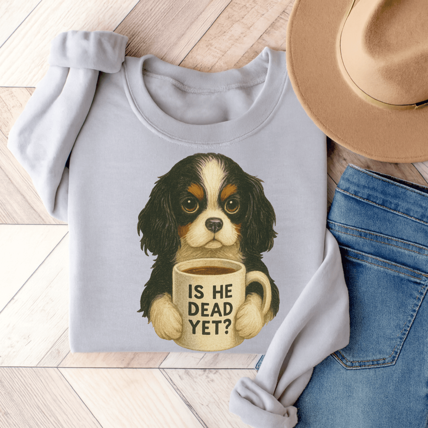 Tricolor Cavalier Dead Yet Sweatshirt Ash