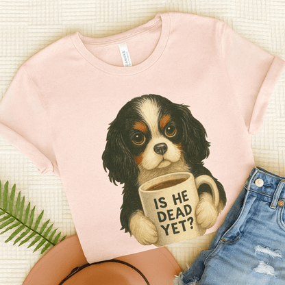 Tricolor Cavalier Dead Yet TShirt Soft Pink
