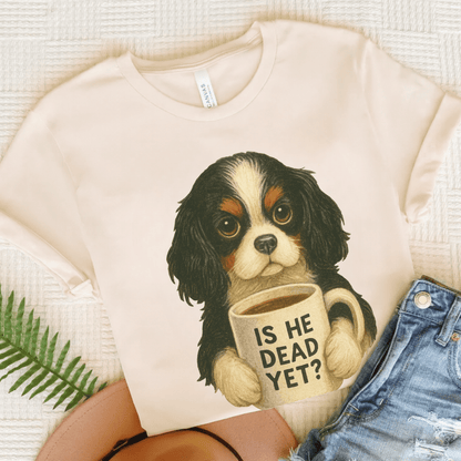 Tricolor Cavalier Dead Yet TShirt Natural