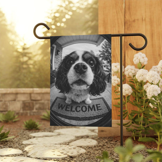 Personalized Cavalier Camera Welcome Yard Flag