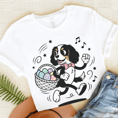 Personalized Cavalier Easter Unisex TShirt White