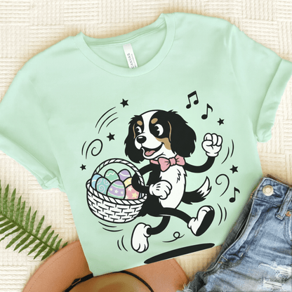 Personalized Cavalier Easter Unisex TShirt Heather Mint