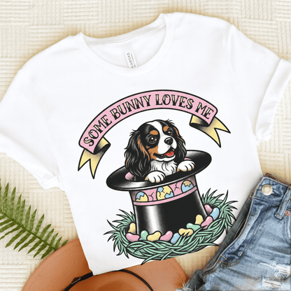 Personalized Cavalier Easter Top Hat Unisex TShirt White