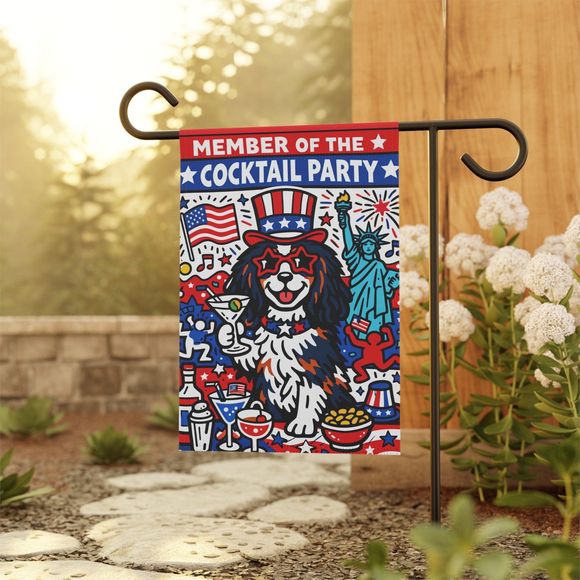 Personalized Cavalier Cocktail Politics Garden Flag