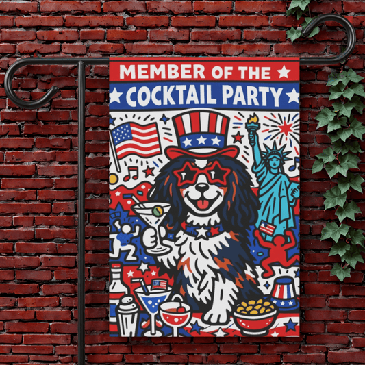 Personalized Cavalier Cocktail Politics Garden Flag 12'' × 18''