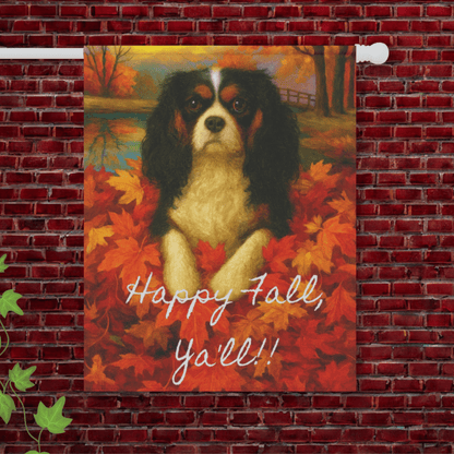 Tricolor Cavalier Fall Ya'll Garden Flag 24.5'' × 32''