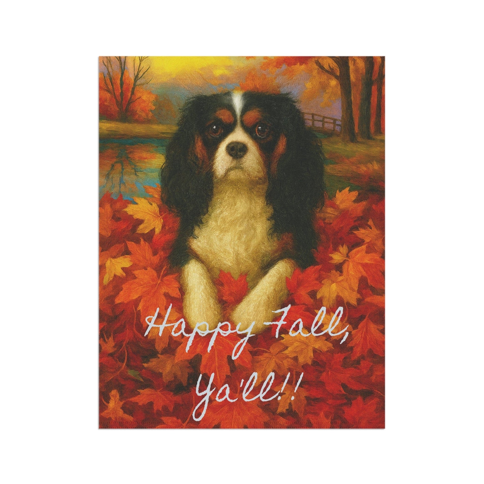 Tricolor Cavalier Fall Ya'll Garden Flag