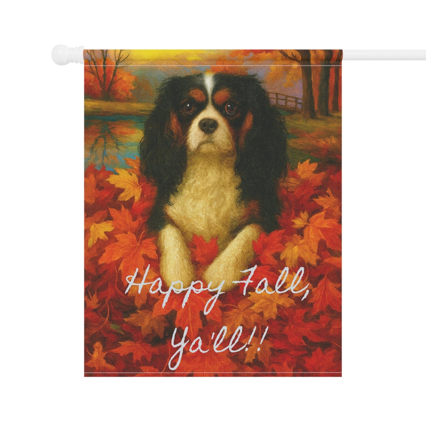 Tricolor Cavalier Fall Ya'll Garden Flag