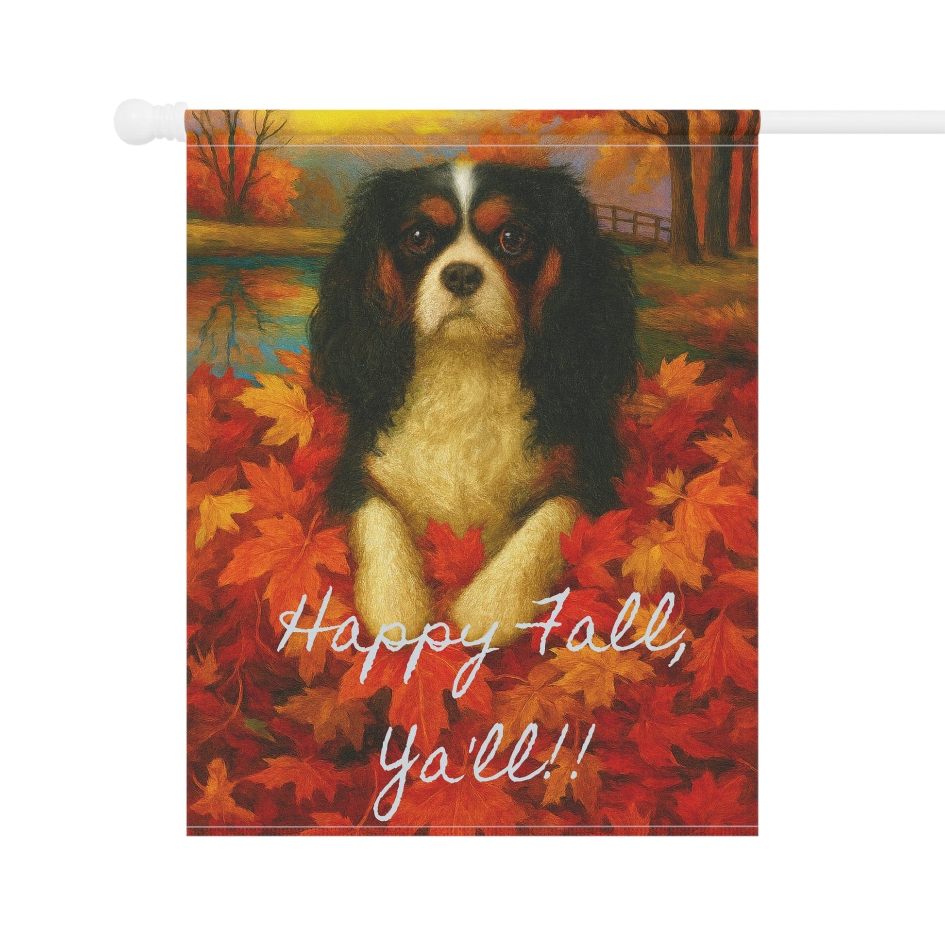 Tricolor Cavalier Fall Ya'll Garden Flag