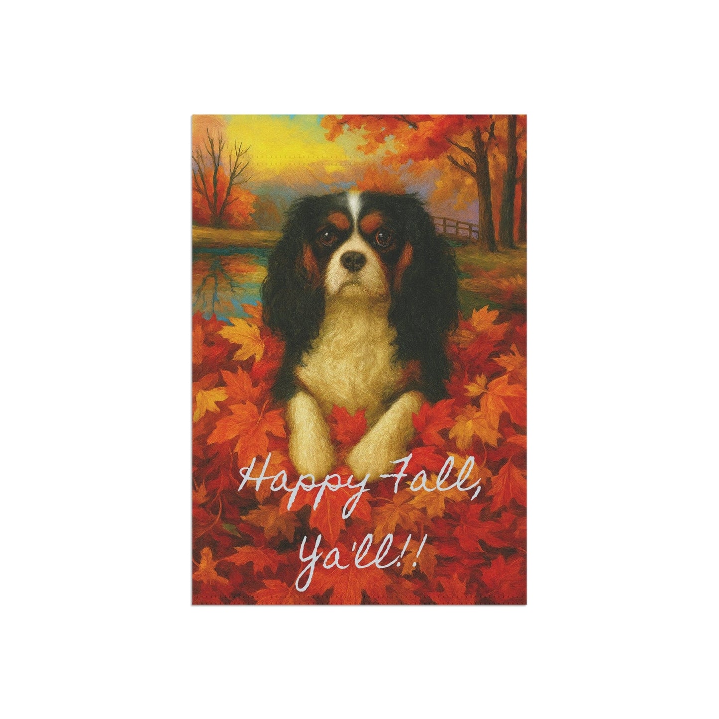 Tricolor Cavalier Fall Ya'll Garden Flag