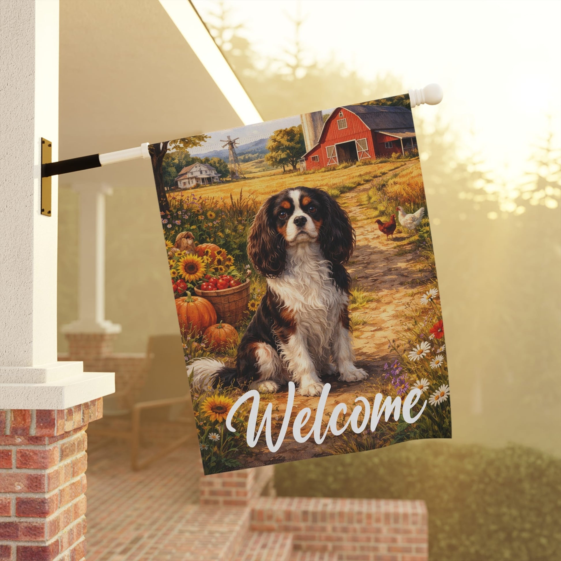Personalized Cavalier Farm Yard Flag