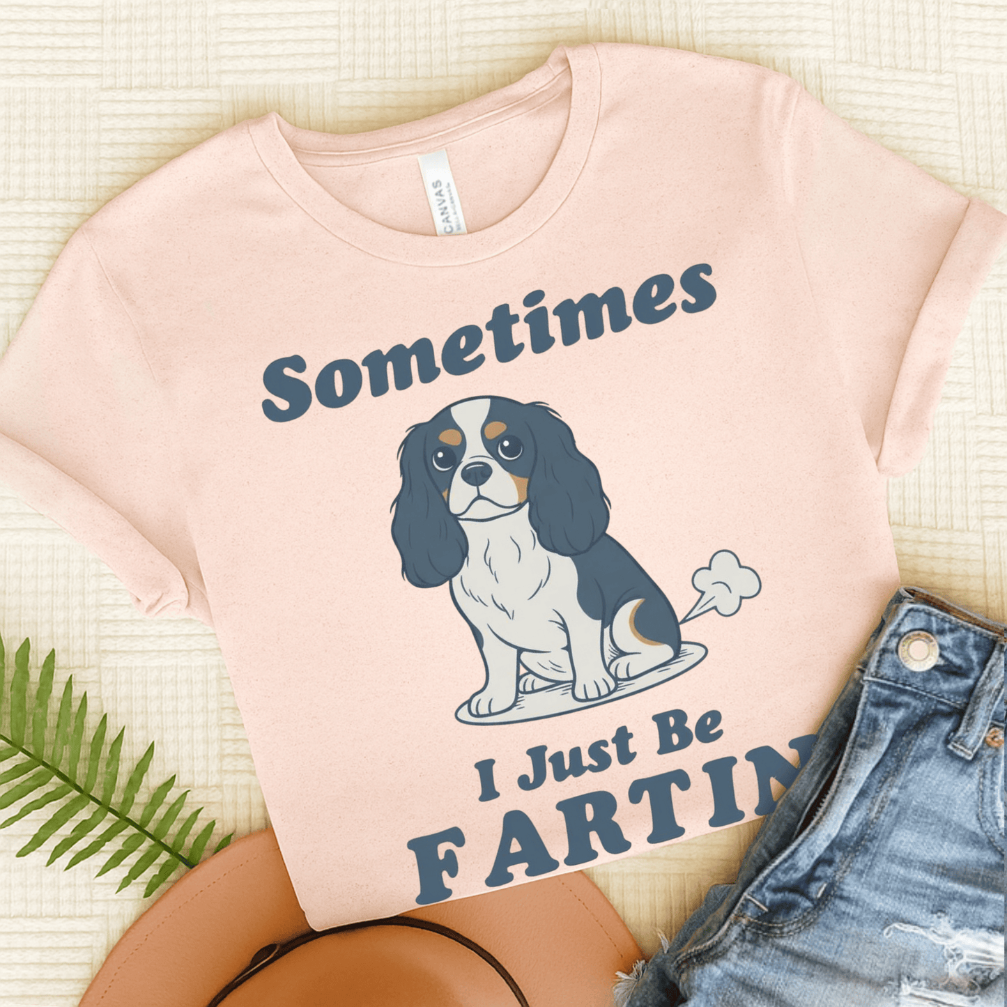 Cavalier Fartin' Unisex TShirt Soft Pink