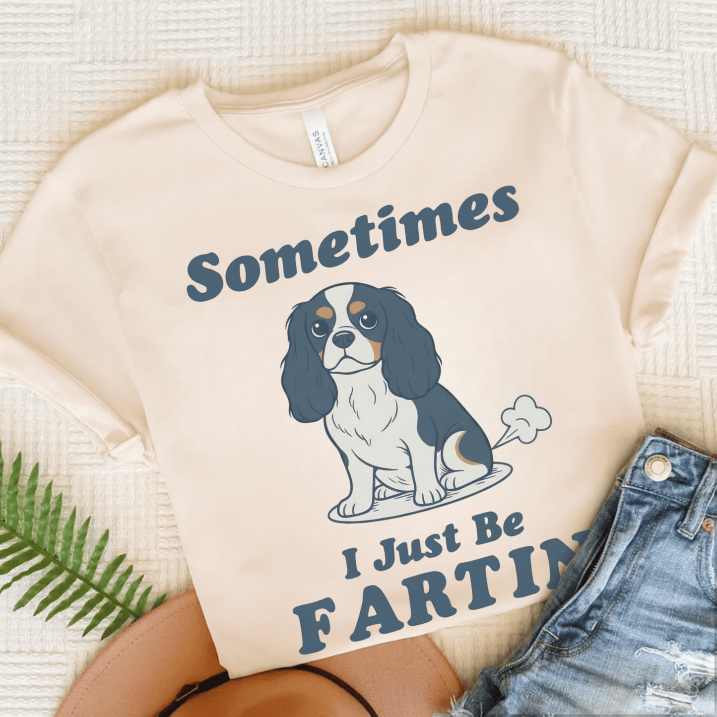 Cavalier Fartin' Unisex TShirt Natural