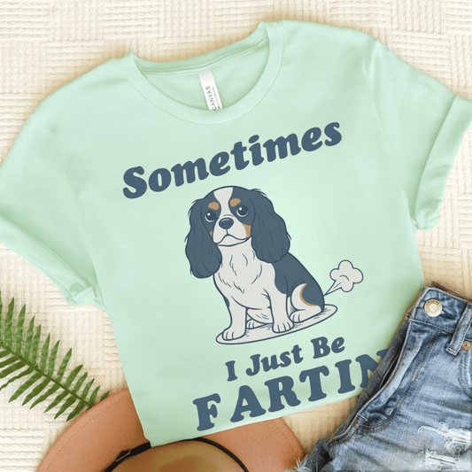Cavalier Fartin' Unisex TShirt Heather Mint